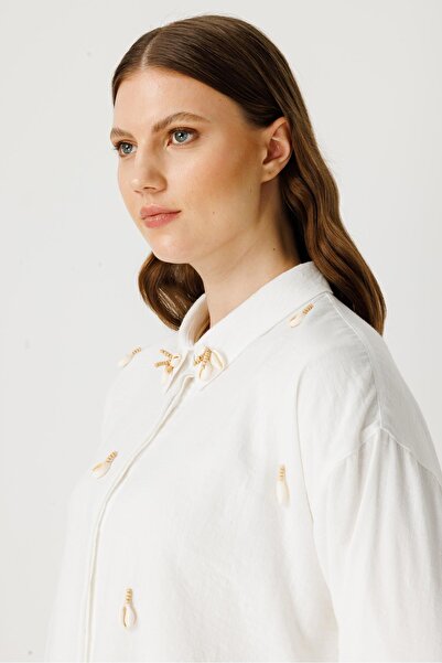 MÜSEMMA Müsemma Büyük Beden Bohem Gömlek 24YGML-MUS0014