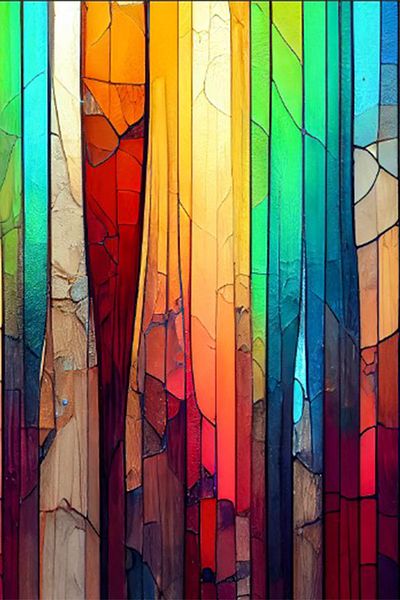 Bien Home Bien Exclusive 90X100 cm Transparent Stained Glass Patterns Premium Adhesive Coating Pvc Foil Bh621