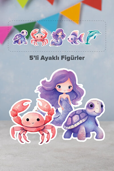 eddadijital Ayaklı Maket Figür Deniz Kızı Konsepti Masa Üstü