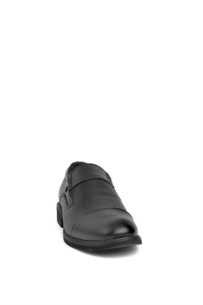 Ayakkabı Fuarı Elit 24YNbl4017C Ανδρικά Παπούτσια Classic από γνήσιο δέρμα Μαύρα