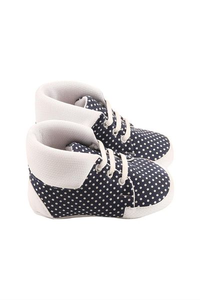 Bebiccino Polka Dot Collar İlkadım Shoes Navy Blue