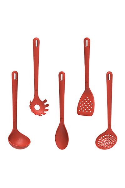 BALLARİNİ Ballari 5 Piece Silicone Serving Set Red