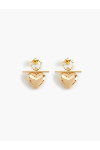 Koton Women's Heart Earrings Dangle