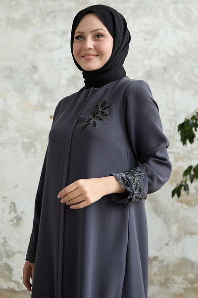 InStyle أنثراسايت فيريس مع مقبض زهرة حجرية