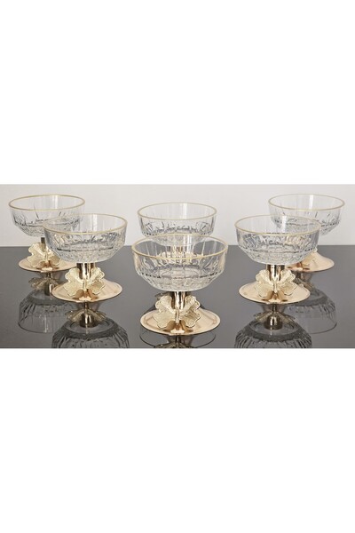 atabey home 6-Piece ROUND GOLD BOWL BUTTERFLY LEGS FREEZER & CANDY SHOWER & PRESENTATION & CHEST