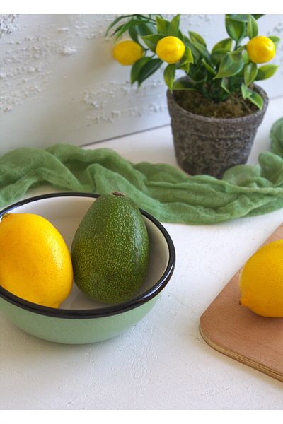 Elifle 14cm Enamel Bowl - Multi-Purpose for Salad, Soup and Snack Bowl