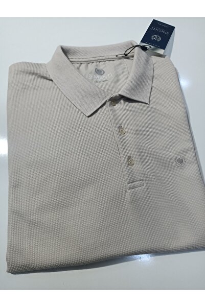 SİMENTİ تي شيرت Slimfit كبير الحجم بنقشة الوافل - رقبة بدون جيوب