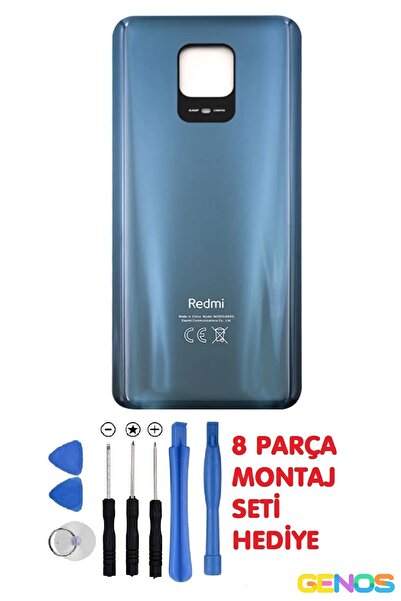 Genos Xiaomi Redmi Note 9 Pro/note 9s Arka Cam Kapak Batarya Pil Kapağı + Montaj Set Koyu Gri