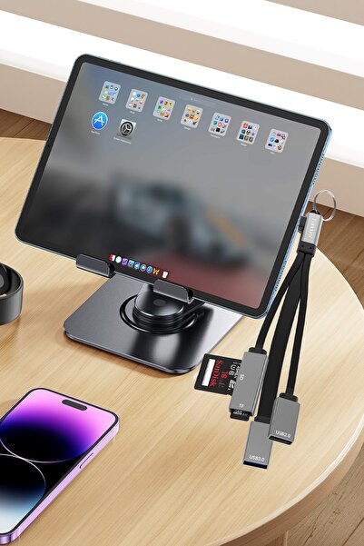 Fogy Macbook ve İpad için 4in1 Type-C to USB 3.0 / USB 2.0 / SD/TF Kart Uyuml...