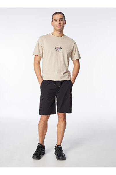 Discovery Expedition Siyah Erkek Lastikli Su Itici Kargo Şort D4sm-sht3205