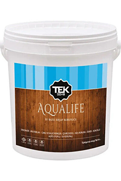 TEK Boya (aqualife) Su Bazlı Ahşap Koruyucu Kokusuz Sarı Çam 15 Lt