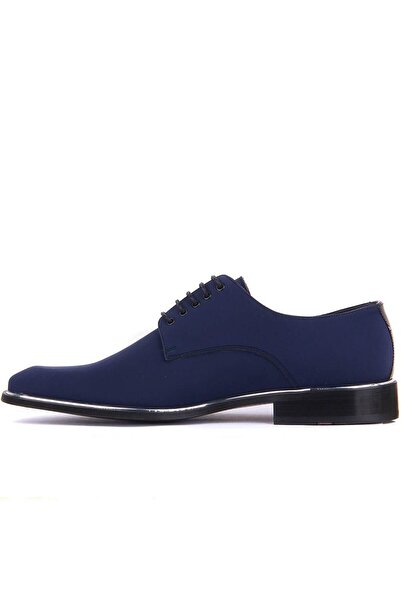 Fosco 8003 Hakiki Deri Erkek Klasik Ayakkabı Lacivert Saten