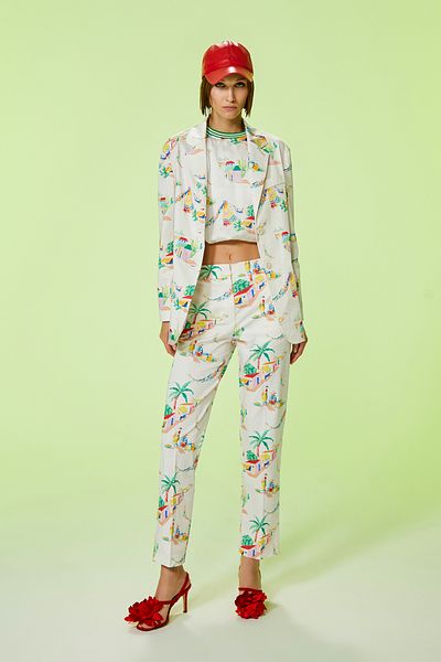 Berr-ın Patterned Mono Jacket Ecru