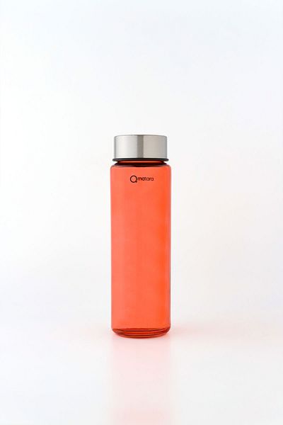 Qmatara 550Cc Premium Clear Red Glass Flask