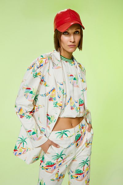 Berr-ın Patterned Mono Jacket Ecru