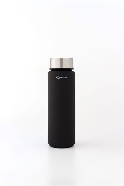 Qmatara Premium 550Cc Matte Black Glass Flask