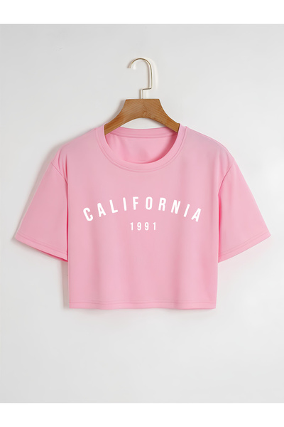 Ginevra Ženska majica kratkih rukava sa širokim izrezom i kalifornijskim printom