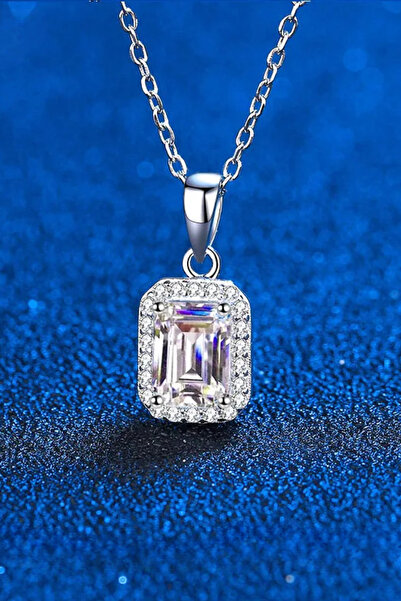 zirconia diamond zd 0.75 karat baget kolye