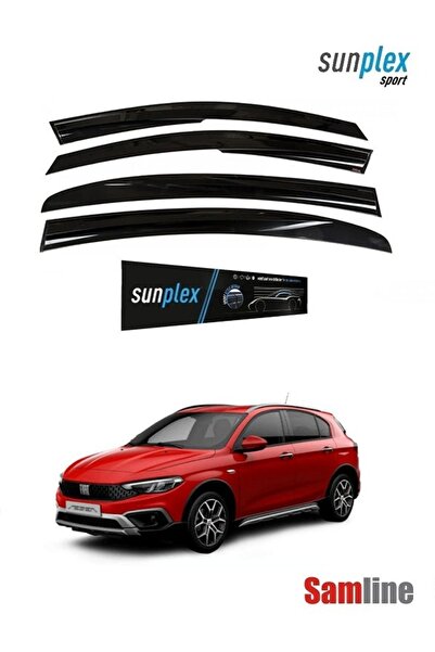 SUNPLEX Fiat Egea Cross 2021 Modeller Uyumlu Cam Rüzgarlığı 4 'lü Set