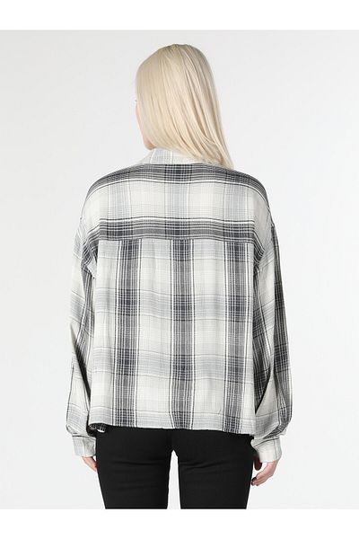 Colin's Anthracite Striped Regular Fit Women's Long Sleeve Shirt - Pocket Cl 1061882