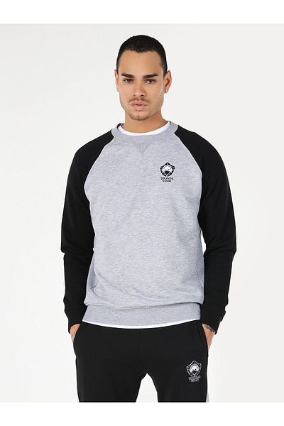 Colin's Slim Fit Printed Gray Men's Sweatshirt Cl 1061707