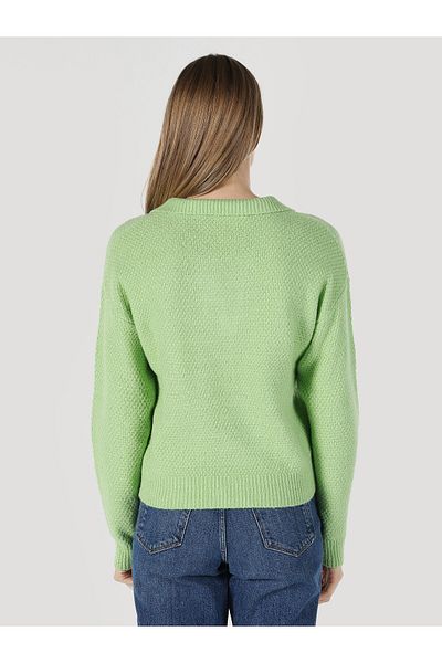 Colin's Pulover de damă cu gât polo verde - Regular Fit Cl 1061973