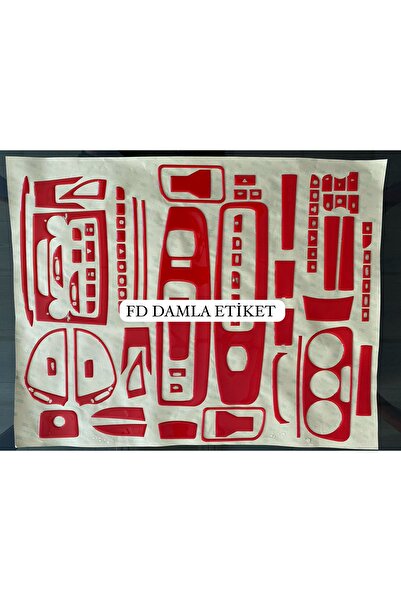 FD OTOMOTİV مجموعة فيات دوبلو D4 كاملة من طلاء الماهوجني باللون الأحمر