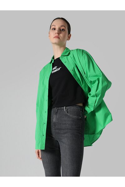 Colin's Cămașă cu mânecă lungă pentru femei, verde Regular Fit - Cl 1062116