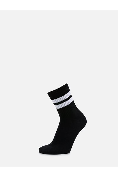 Colin's Striped Black Women's Socks Cl 1062066