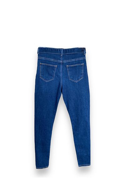 LİTTLE TORTOİSE STONE BELTED NAVY BLUE WASHED DETAIL GIRL'S TROUSERS