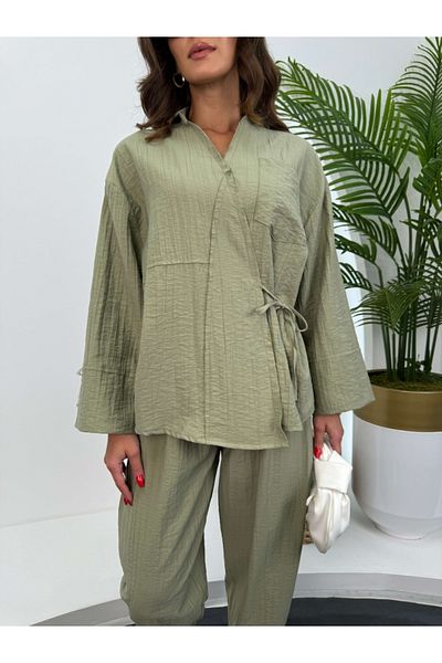 Elif Özbey Butik Khaki Casual Shalwar Set