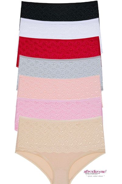 Afrodizyac Συσκευασία 7 Ultra High Waist Gathering με επένδυση από δαντέλα Bamboo Bato (EXTRA SOFT)