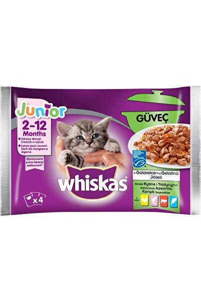 Whiskas Güveç Etli Yavru Kedi Yaş Maması 4x85 gr (13 PAKET,52 ADET TEKLİ)