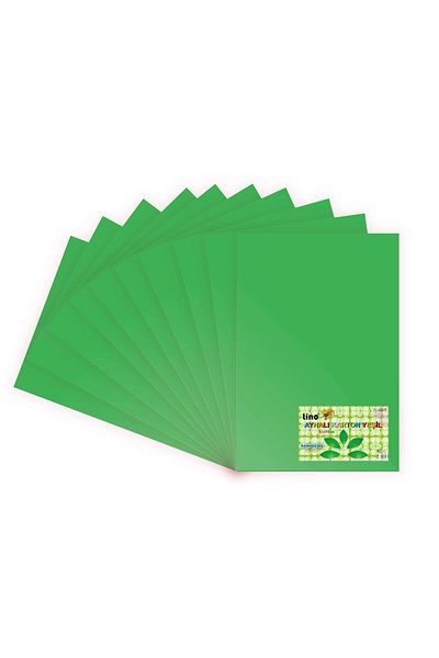 Lino Mirrored (METALLIC) Cardboard Green 10 Pieces (50X70 CM.)