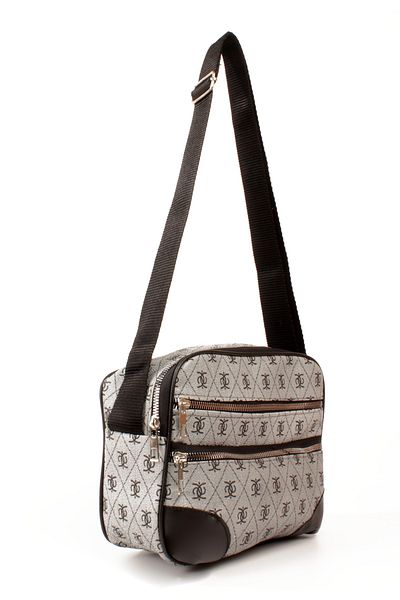 Luwwe Bag's Geantă de umăr și crossbody cu model cu mai mulți ochi pentru femei, cu curea coloană sportivă, cu text detaliat (20788)