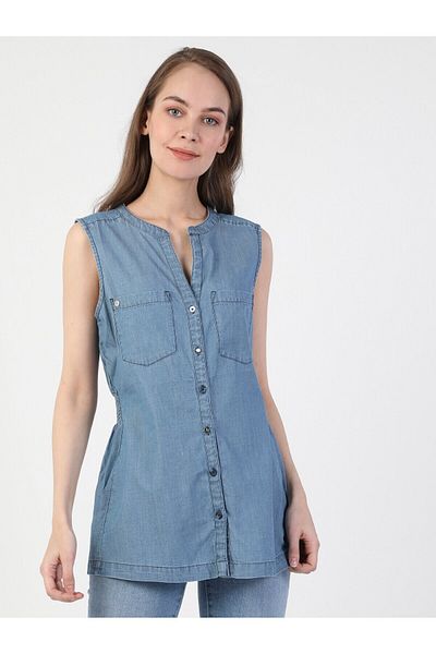Colin's Slim Fit Jean Cămașă Jean cu mânecă scurtă pentru femei Cl 1049716
