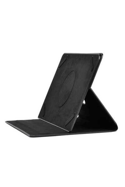 Canpay TCL TAB 10L Gen 2 Uyumlu Tablet Kılıfı Pu Deri 360 Derece Dönebilen Universal Case Siyah