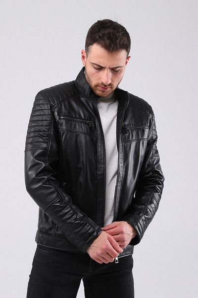 CE-YIL DERİ ÜRÜNLERİ Men's Genuine Leather Sports Coat