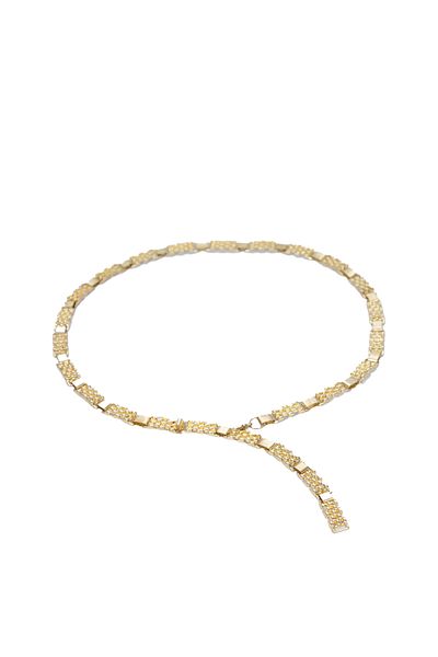 Sun Pieces Gold Color Milli Chain Belt - Body Chain