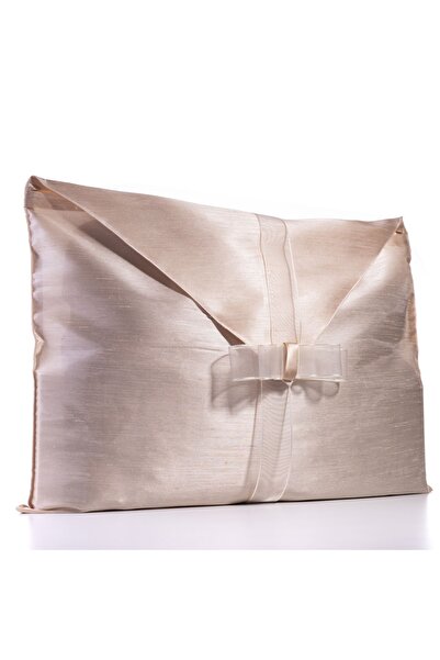 St Morritz Osmanlı ipeğinden çeyizlik seccade kılıfı, 41x58 cm, Bej