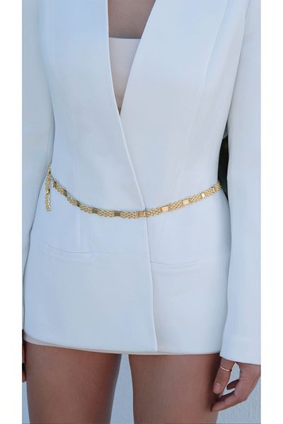 Sun Pieces Gold Color Milli Chain Belt - Body Chain