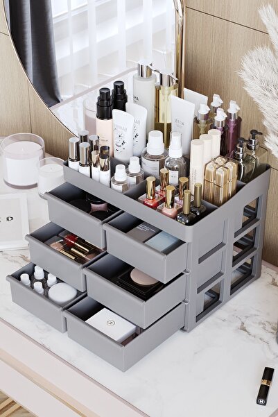 St Morritz Paris Xl 6 Çekmeceli Makyaj Kozmetik Banyo Yüz Serumu Masa Düzenle...