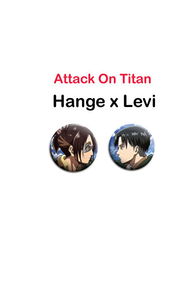 Akumastik مجموعة شارة Attack on Titan Levi x Hange مكونة من قطعتين - مجموعة ش...