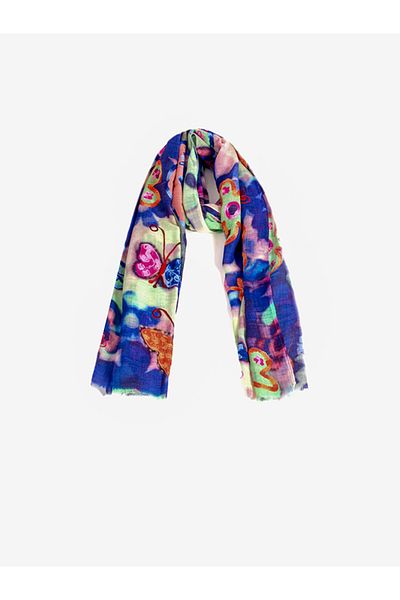 fiore fashion Flower And Butterfly Shawl Cashmere Aari Shawl Knitted Shawl