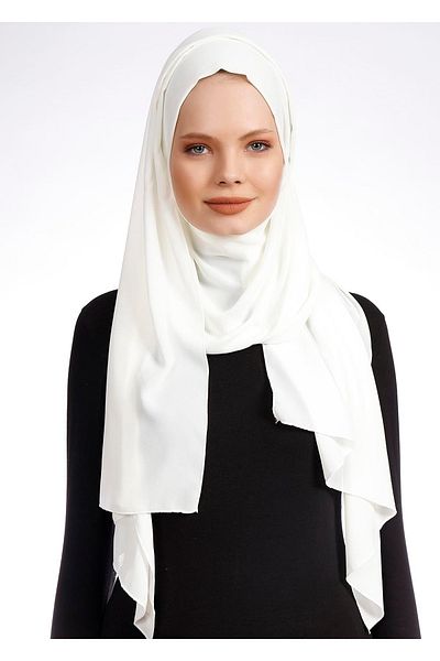 Ecardin Πρακτικό σάλι Crepe Fabric Lycra - Cream St 238
