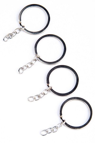 Aker Hediyelik 50Pcs Keychain Ring with Chain Amigurumi Macrame Keychain