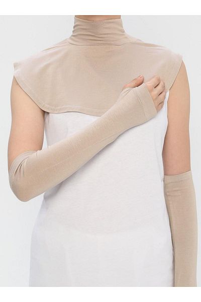 Ecardin Light Mink Colored Comfortable Set with Collar and Neck Collar - St 175