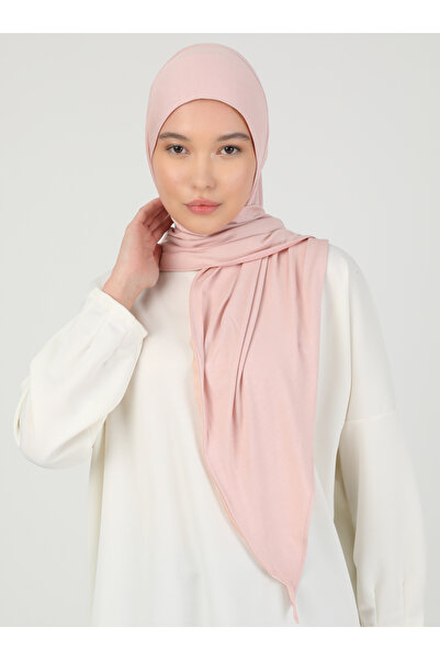 Ecardin Ρυθμιζόμενο ύφασμα βισκόζης με φερμουάρ Hijab Lycra Shawl - St 099 Powder