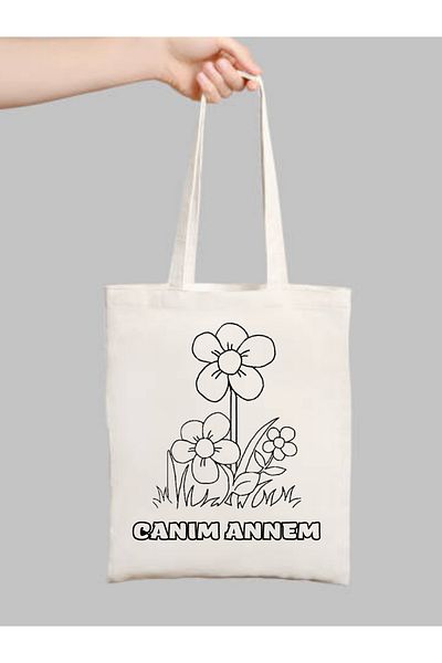 Cemira Mother's Day, Floral Mother's Gift Painting Bag Tote Bag, Cloth Bag