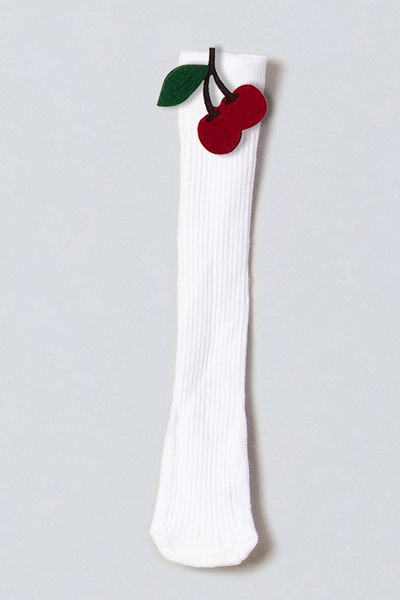 ADABEBEK Cherry Felted Baby Knee Socks